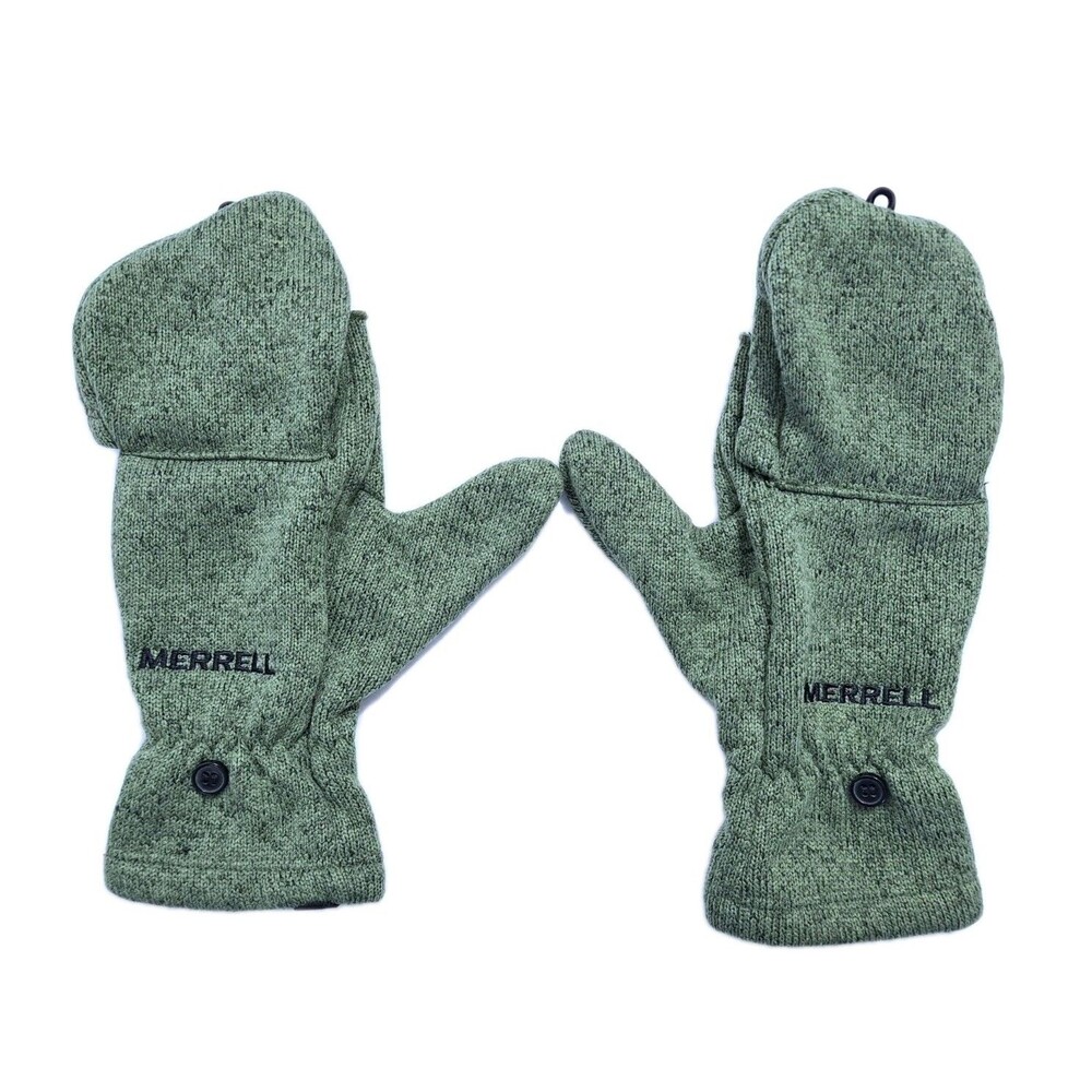 Merrell Convertible Mittens Gloves Flip Mitt Green Unisex Size XS Extra Small - Picture 2 of 5